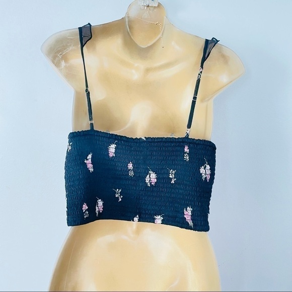 Abercrombie and fitch floral crop top tank top L new - Picture 2 of 5